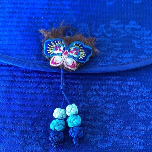 Royal blue Asian print wallet - Picture 8 of 8